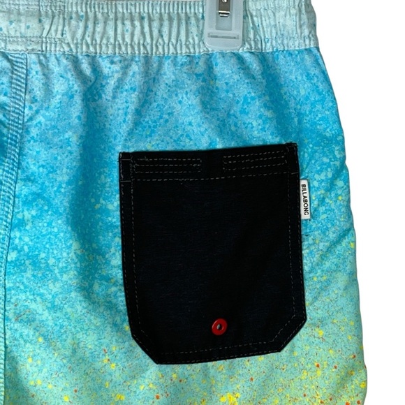 Billabong Laybacks Swim Trunks Men’s Size M – Orange Blue Gradient Board Shorts - Picture 6 of 11